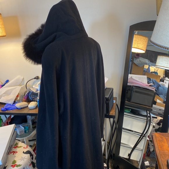 Vintage Forecaster Platinum Full Length Wool Black Coat size 16 Beautiful - Picture 5 of 11